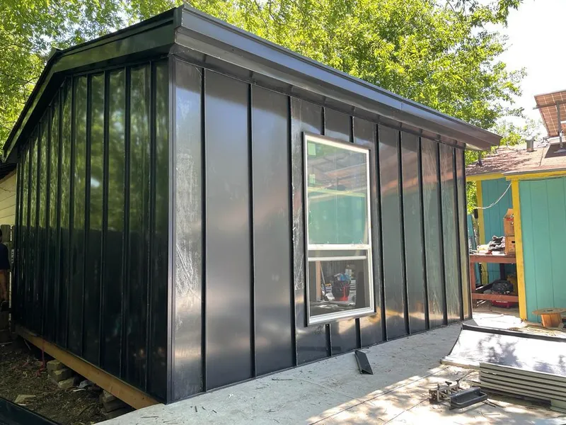 Black standing seam metal wall panels for Roof Inspection in Pikesville